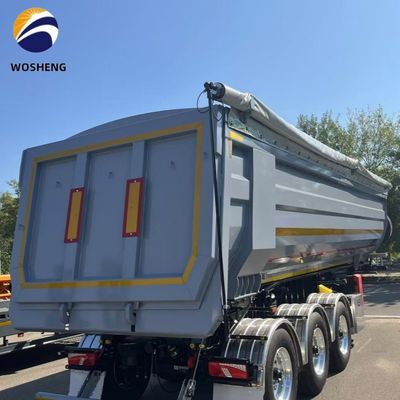 60 Tons 3 Axles 35 Cubic Meter U Shape Hydraulic Rear Unloading Semi-Trailer Dump Truck