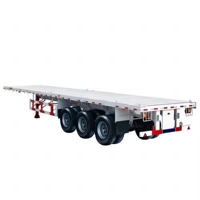 12400*2610*1550mm Steel Flatbed Trailer 3axle 4axle For Heavy Hauling High Durability