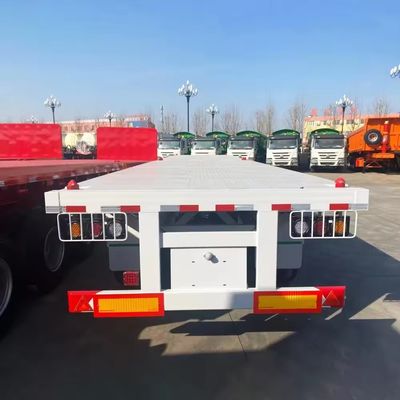 12400*2610*1550mm Steel Flatbed Trailer 3axle 4axle For Heavy Hauling High Durability