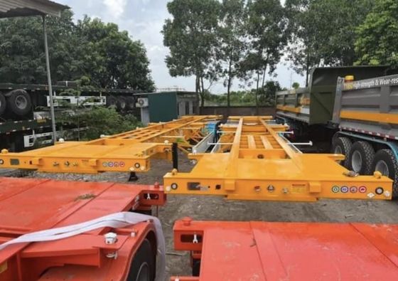 Stainless Steel Skeleton 40ft Container Transport Trailer with Mechanical Suspension