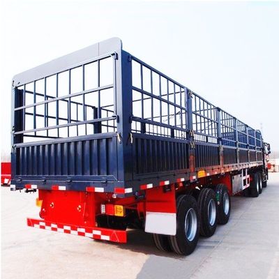 Multifunctional 3 Axle 4 Axle Side Fence Semi Trailer For Truck with Steel Structure