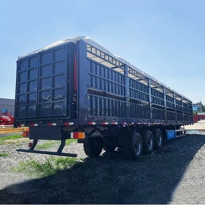 Multifunctional 3 Axle 4 Axle Side Fence Semi Trailer For Truck with Steel Structure