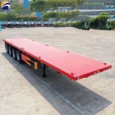 Semi-Trailer for Container Haulage 3 Axle 4 Axle 20ft 40ft 45ft Flatbed Truck Trailer