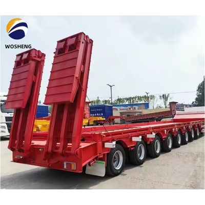 Lowboy Lowbed Semi Trailer for Truck Custom's Requirement and High Capacity 150 Tons