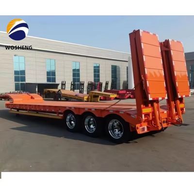 Lowboy Lowbed Semi Trailer for Truck Custom's Requirement and High Capacity 150 Tons