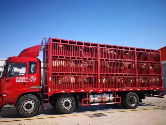 Truck Trailer for Livestock Transportation 3 Axles 20-40 Tons High Fence Semi Trailer