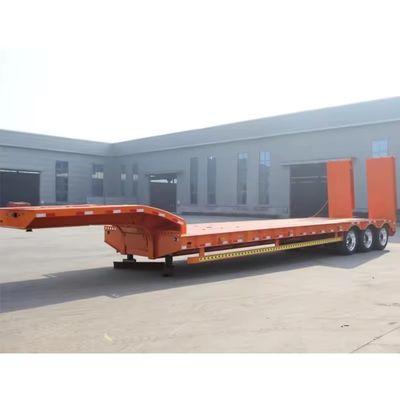 Axle 13/16/20 Ton Lowboy Lowbed Semi Trailer For Buyer's Request With Heavy Duty Design