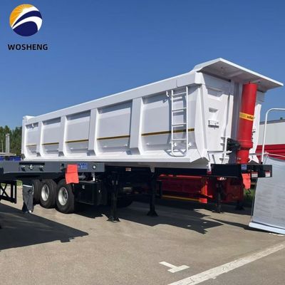 Truck Trailer 3 Axle 4 Axle Tipping Tipper Rear Dump Truck Semi Trailer For Construction