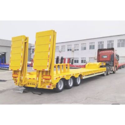 150 Tons Max Loading Lowboy Lowbed Semi Trailer for Heavy Duty Transport Customizable