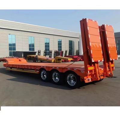 150 Tons Max Loading Lowboy Lowbed Semi Trailer for Heavy Duty Transport Customizable