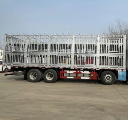 Vegetable Function 3 Axles FUWA High Fence Semi Trailer for Livestock Farm Animals