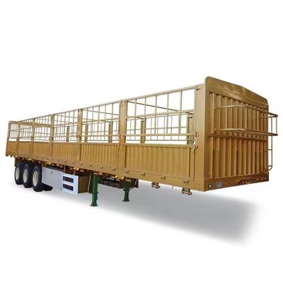 3 Axles Fence Cargo Trailer with Max Payload 100 ton and 13000*2550*2900mm Dimensions