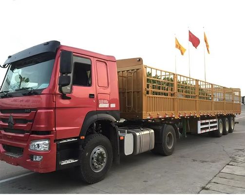 3 Axles Fence Cargo Trailer with Max Payload 100 ton and 13000*2550*2900mm Dimensions