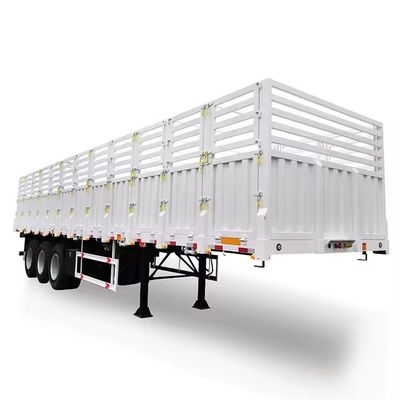 3 Axles Fence Cargo Trailer with Max Payload 100 ton and 13000*2550*2900mm Dimensions