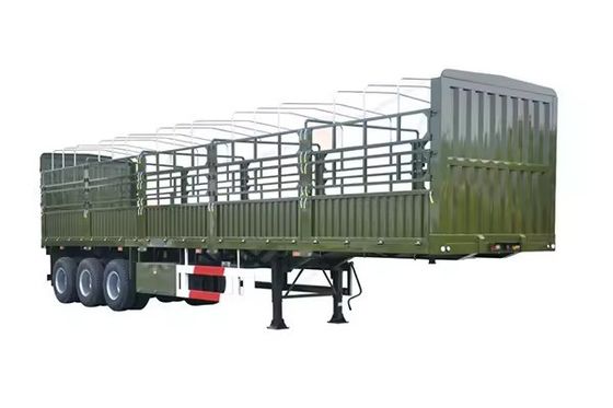 3 Axles Fence Cargo Trailer with Max Payload 100 ton and 13000*2550*2900mm Dimensions