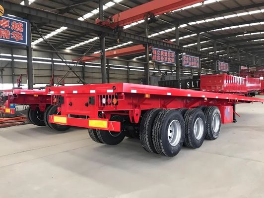 20/40/45ft Container Flatbed Semi Trailer with 2-3 Axles and Large Loading Capacity