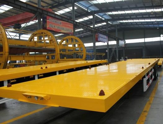 20/40/45ft Container Flatbed Semi Trailer with 2-3 Axles and Large Loading Capacity