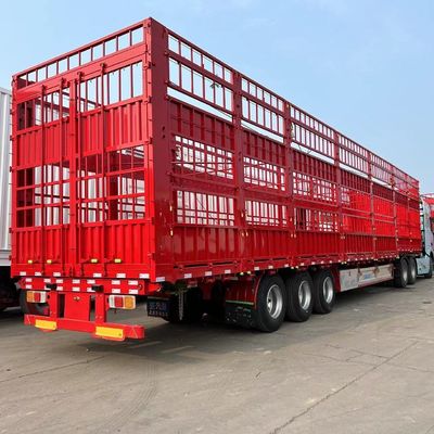 40-80Ton 3 Axles Side Wall Fence Cargo Semi Trailer with Heavy Duty Landing Gear 28t