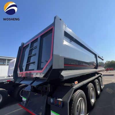 Steel 3 Axle 4 Axle Tipper Rear Dump Truck Trailer for Construction