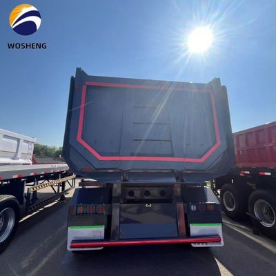 Steel 3 Axle 4 Axle Tipper Rear Dump Truck Trailer for Construction