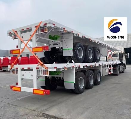 Lowest 30T-100T Semi-Trailer 20ft-45ft Container Truck 2-4 Axle Flatbed Rim 9.0-22.5