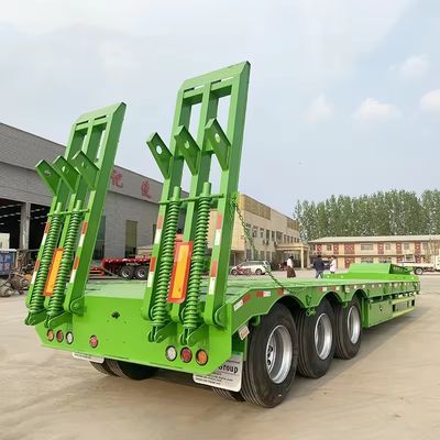 150T Max Payload Lowbed Semi Trailer Trucks Tractor Trailer with Heavy Duty Landing Gear
