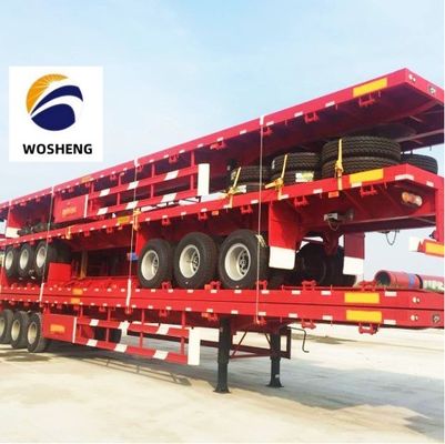 Lowest 30T-100T Semi-Trailer 20ft-45ft Container Truck 2-4 Axle Flatbed Rim 9.0-22.5
