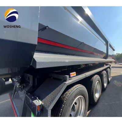 Steel 3 Axle 4 Axle Tipper Rear Dump Truck Trailer for Construction
