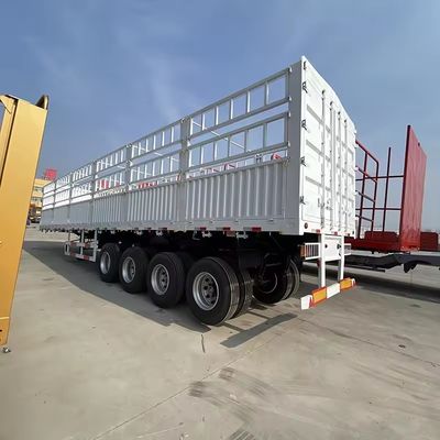 Semi-Trailer with Top 3 Axle 4 Axle Truck Trailer Cargo and Livestock Fence Stake