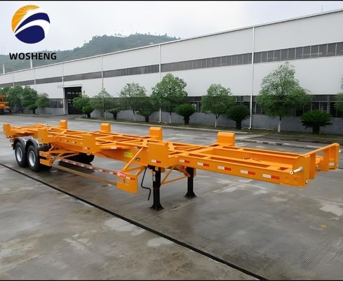Mechanical Suspension Skeleton Container Trailer for 20ft 40ft 45ft Containers