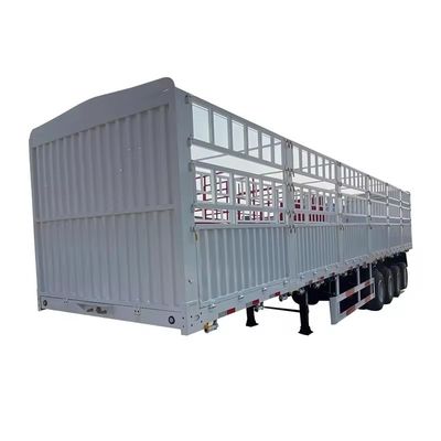 Semi-Trailer with Top 3 Axle 4 Axle Truck Trailer Cargo and Livestock Fence Stake