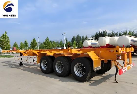 Mechanical Suspension Skeleton Container Trailer for 20ft 40ft 45ft Containers