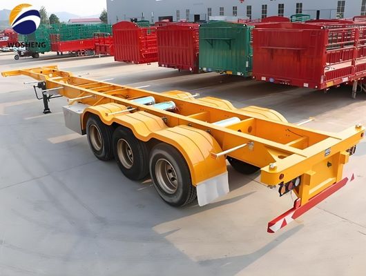Mechanical Suspension Skeleton Container Trailer for 20ft 40ft 45ft Containers