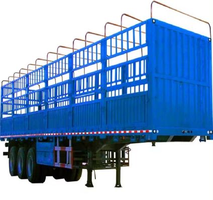 Customized 3 Axle 60 80 Ton Fruit and Vegetable Transportation Fence Stake Semi Trailer
