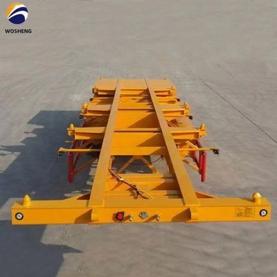 Transport 40ft Container wosheng 3 Axis Skeleton Semi Trailer with Container Lock