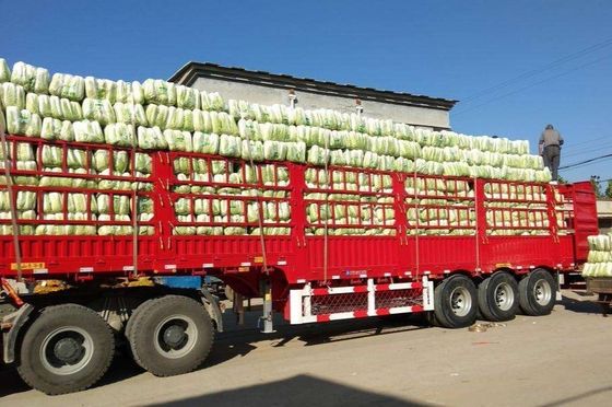 Customized 3 Axle 60 80 Ton Fruit and Vegetable Transportation Fence Stake Semi Trailer