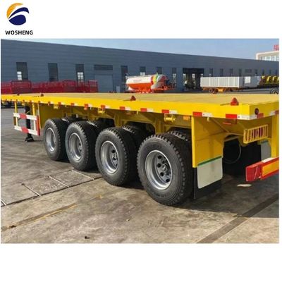 Directly Sell 3 Axles Flat Bed Semi Trailers Flatbed Container Trailer Tire 12R22.5