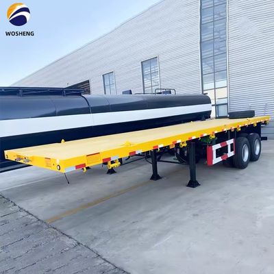 Directly Sell 3 Axles Flat Bed Semi Trailers Flatbed Container Trailer Tire 12R22.5