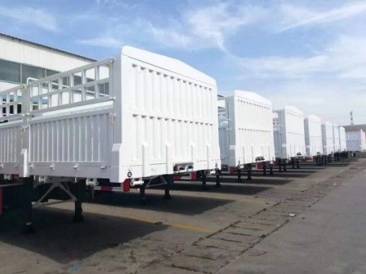 100Tons Max Capacity Fence Semi Trailer Heavy Duty Landing Gear 28T Good Performance