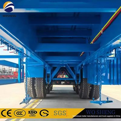 Steel Max Payload 20T-80T Container Trailer Flatbed Semi Trailer with Steel by Wosheng