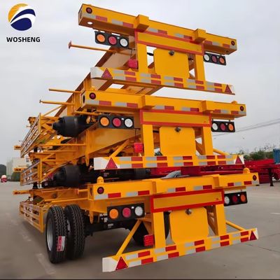3 Axles 20FT 40FT Gooseneck Container Chassis Skeletal Semi Trailer