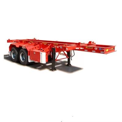 40ft 20ft Tri-Axle Container Trailer Skeleton Trailer with Heavy Duty Landing Gear 28t