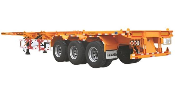 40ft 20ft Tri-Axle Container Trailer Skeleton Trailer with Heavy Duty Landing Gear 28t