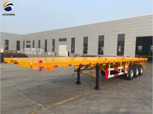 3 4 5 Axles 20FT 40FT Semi-Trailer Tare Weight 20T-80T 20FT Flatbed Semi Truck Trailer