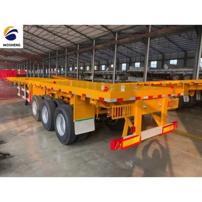 12500x2500x1600-3100mm Semi Trailer for Container 30-70t Heavy Duty Flatbed Trailer