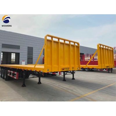 12500x2500x1600-3100mm Semi Trailer for Container 30-70t Heavy Duty Flatbed Trailer