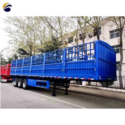 3 Axle 40-80 Ton Cargo Transporting Fence Semi Trailer with Heavy Duty Landing Gear 28t