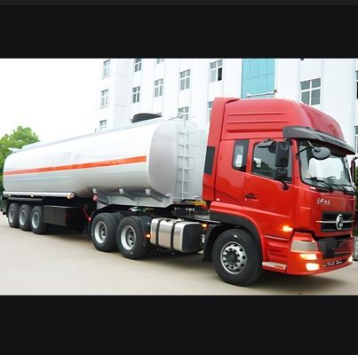 Carbon Steel 42cbm Diesel Oil Fuel Tanker Semi Trailer with Max Payload 30000 kg