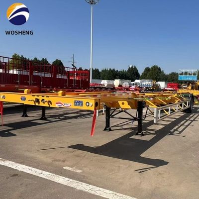 12R22.5*12pcs Tire 1/2 Axles 20/40/45/48 Feet Steel Skeleton Semi Trailer for Truck Container Transport