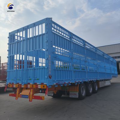 Customized 3 Axles 20-50T High Fence Semi Trailer for Livestock Cattle Cow from Wosheng